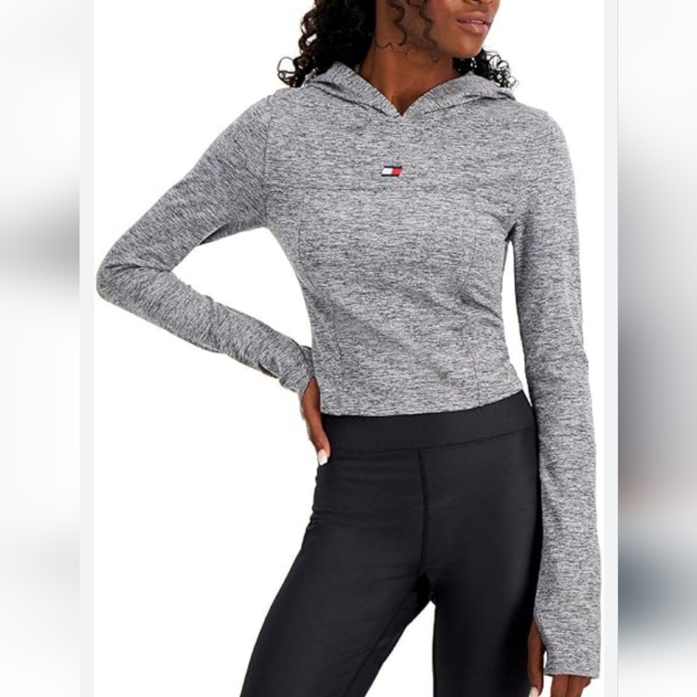 Gray Hoodie Top